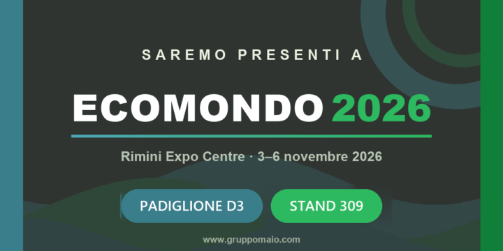 Banner Ecomondo 2026 - Gruppo Maio, Padiglione D3 Stand 309